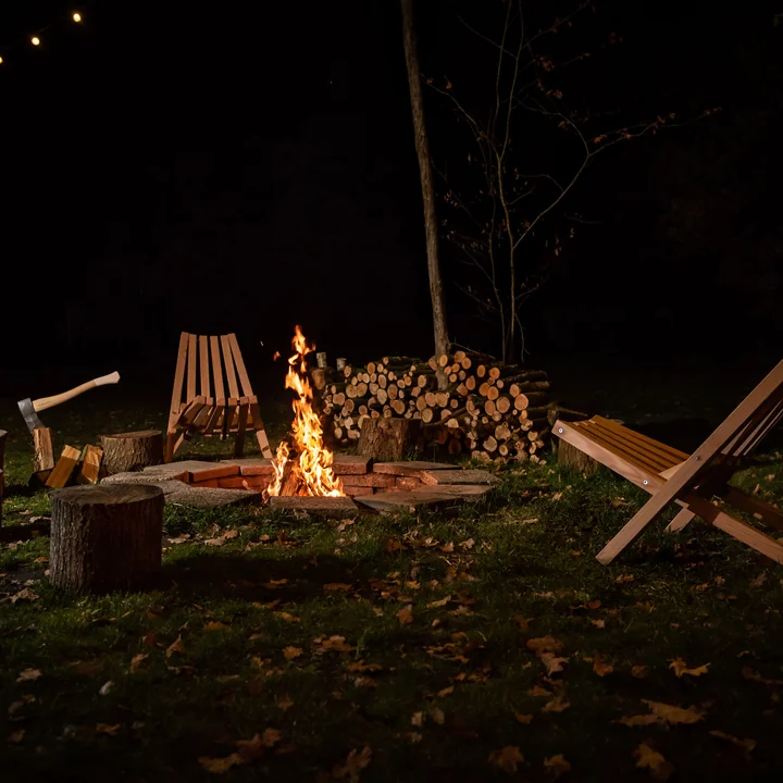 Fieldchair from Weltevree at the campfire