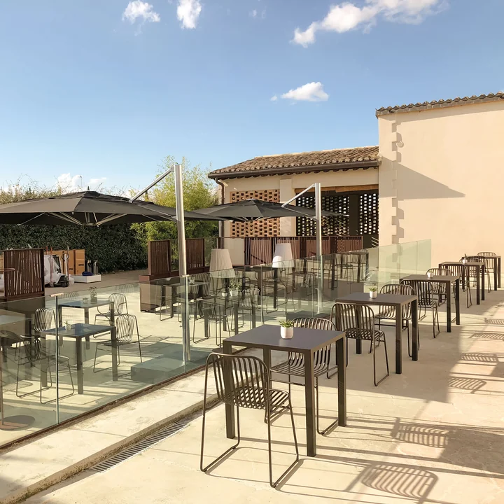 Riviera chair and table by Emu in restaurant 