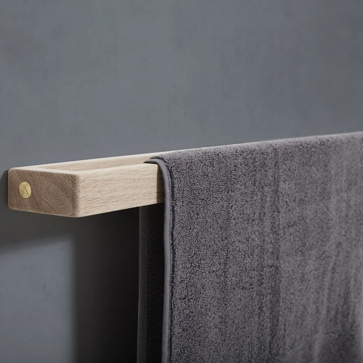 Single towel rail from Andersen Furniture made of oak wood