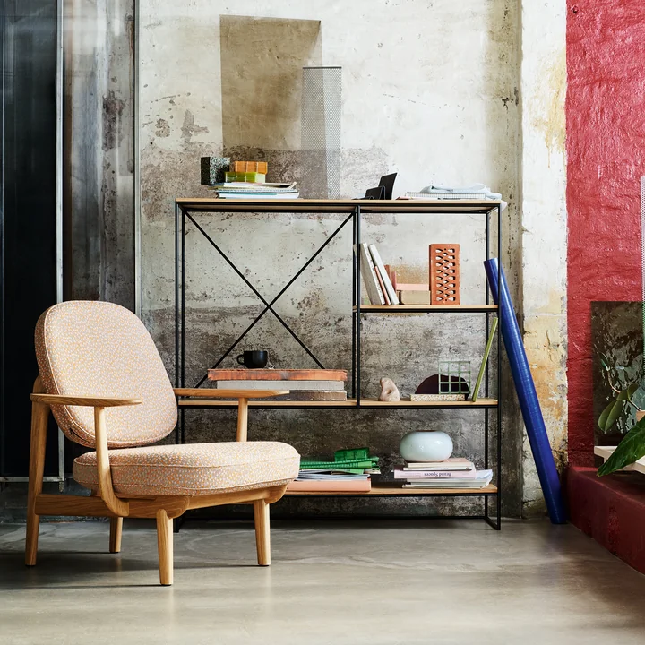 Lounge Chair JH97 and Planner shelf from Fritz Hansen
