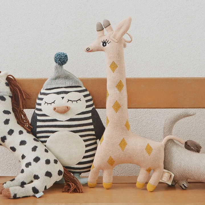 Knitted cuddly toys from OYOY