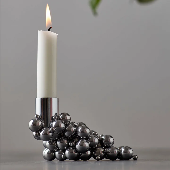 Molekyl candle holder 1 in chrome by Gejst 
