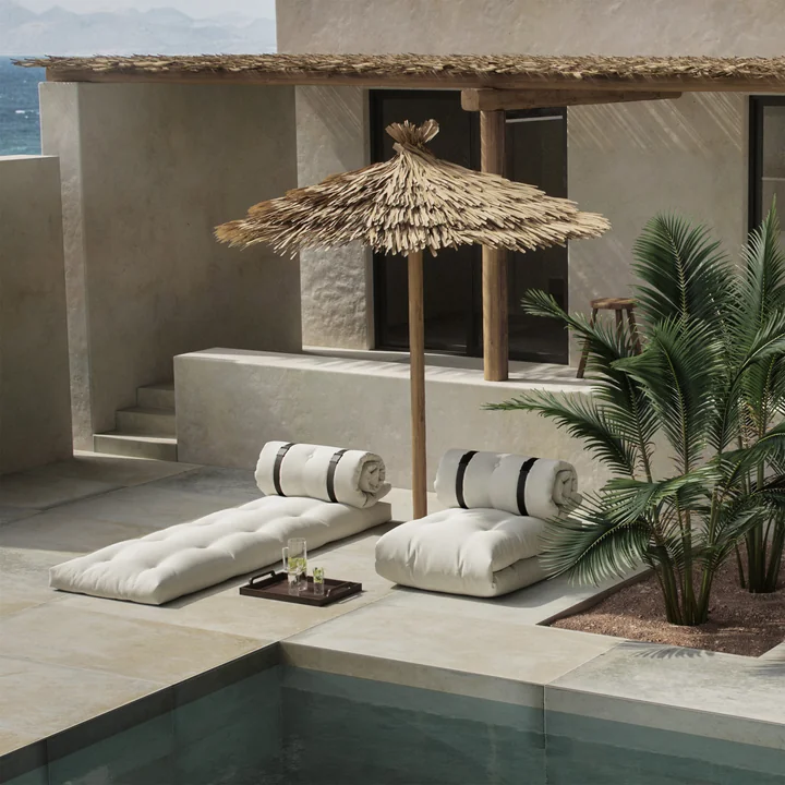 Buckle Up OUT Chair in white (401) by Karup Design at the Pool