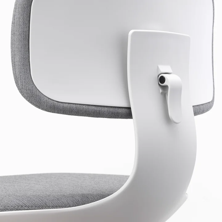 Rookie Office chair from Vitra in soft grey / Plano cream white / sierra grey
