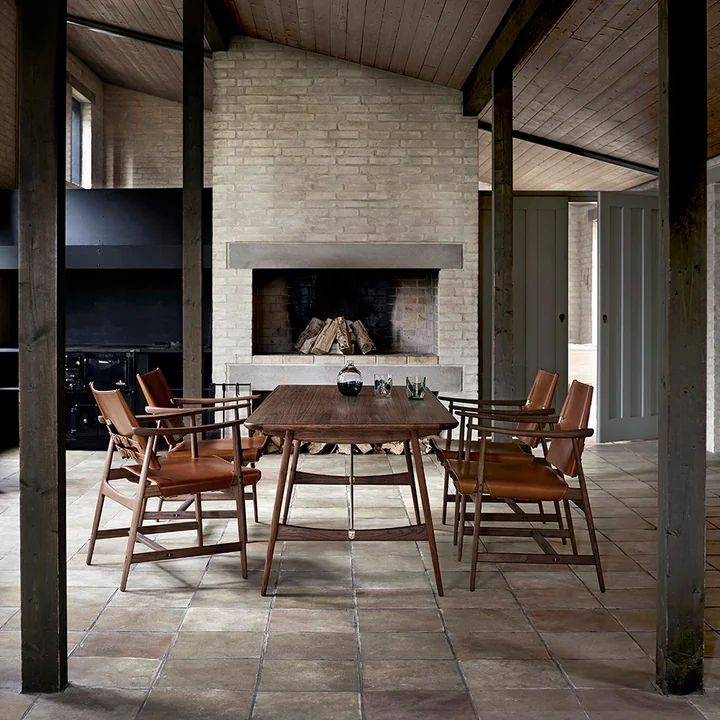 BM1160 Huntsman Chair with Hunting Table by Carl Hansen in dining room