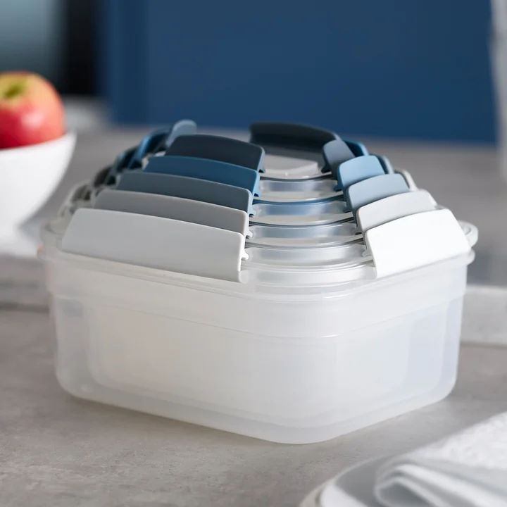 Nest Lock Storage jar set (5 pieces) from Joseph Joseph in ocean / sky