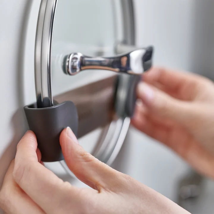 CupboardStore Pot lid holder (set of 4) from Joseph Joseph in dark gray