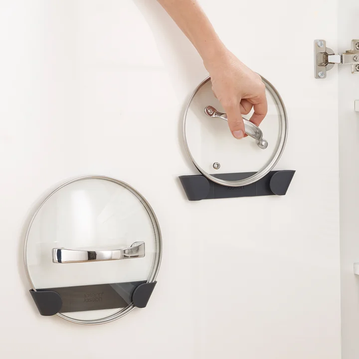 CupboardStore Pot lid holder (set of 4) from Joseph Joseph in dark gray