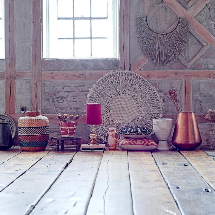 Multicolour seagrass basket Ø 35 x H 44 cm from Bloomingville