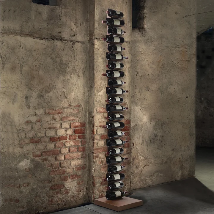 Ptolomeo Vino Floor standing shelf, H 213 cm in white from Opinion Ciatti