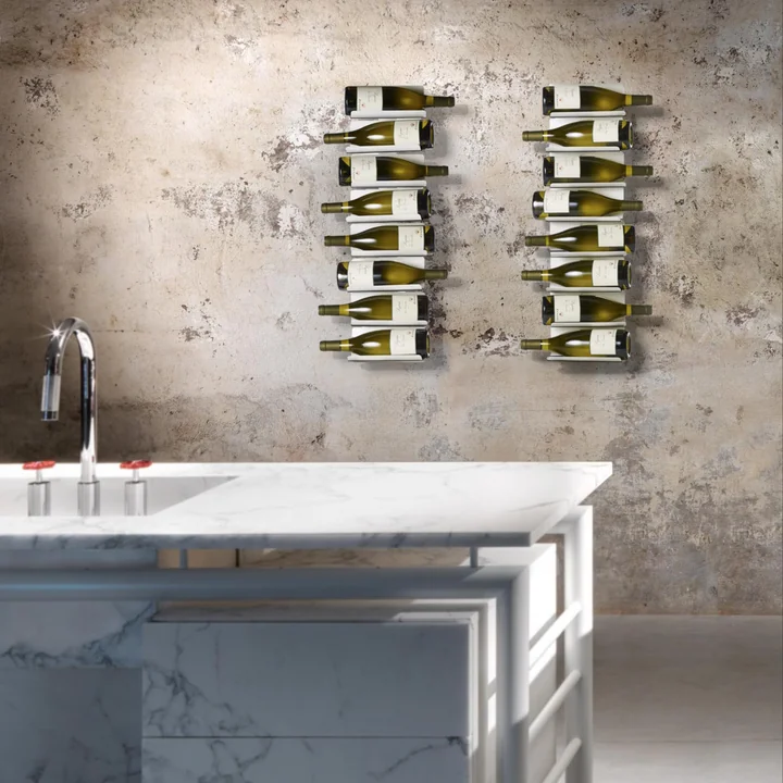Ptolomeo Vino wall shelf by Opinion Ciatti in the restaurant
