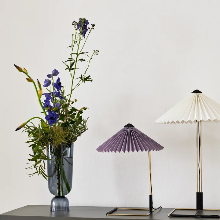 Matin LED table lamp from HAY on the sideboard