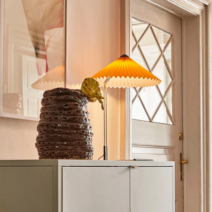 Matin LED table lamp S, yellow from HAY on the shelf