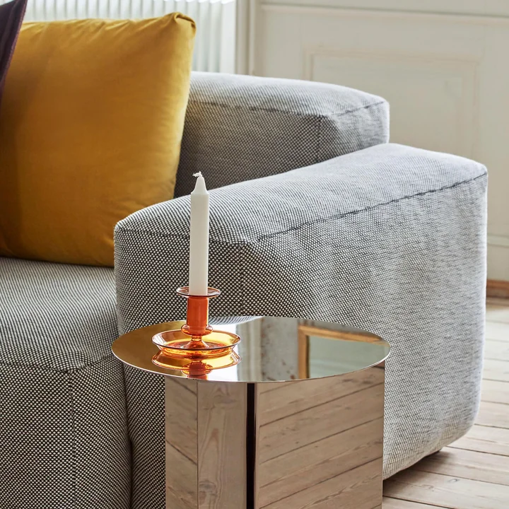 Flare Candle holder from HAY on the side table