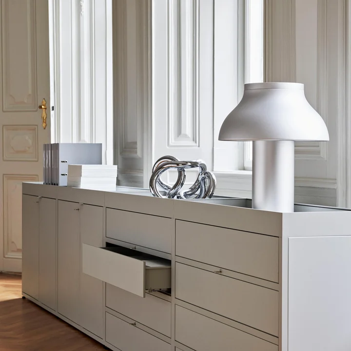 PC table lamp from HAY on the sideboard