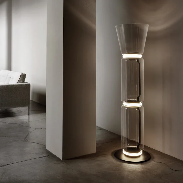 Noctambule LED Floor Lamp F2 High Cylinder and Cone by Flos