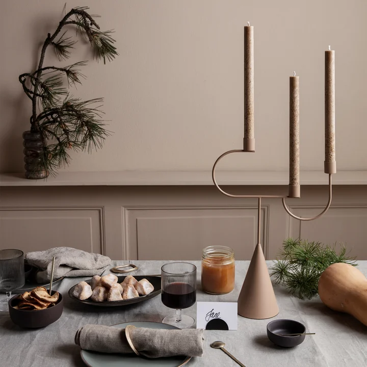 Avant candleholder from Ferm Living in macaroon
