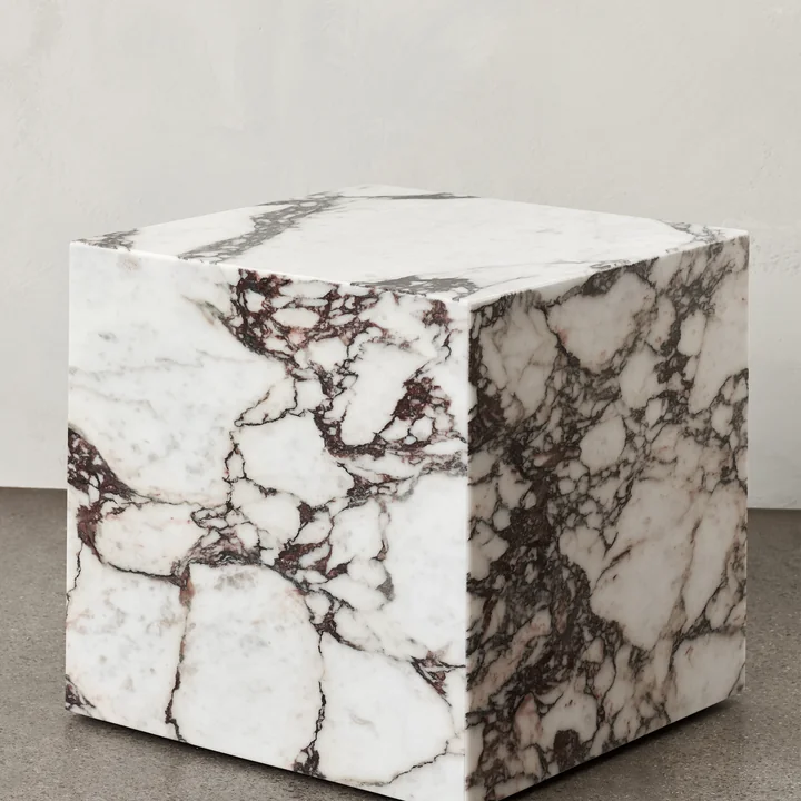 Plinth Cubic Side table in rose from Audo