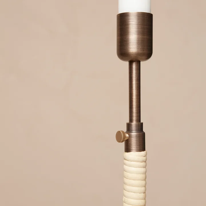 Duca candlestick, burnished brass from Audo in detail