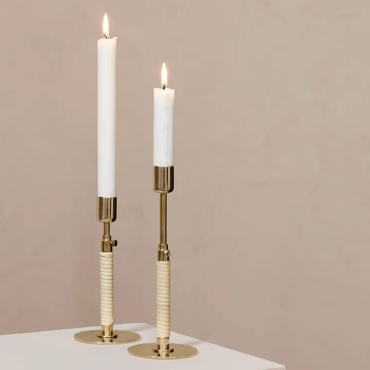 Duca candlestick, polished brass from Audo in various sizes