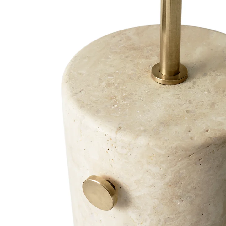 JWDA Floor lamp, travertine / brushed brass by Audo