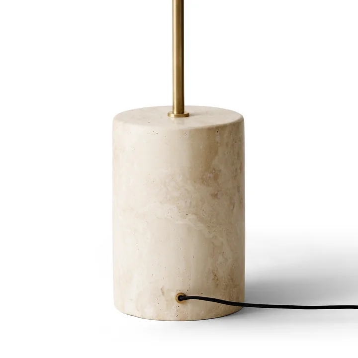 JWDA Floor lamp, travertine / brushed brass by Audo