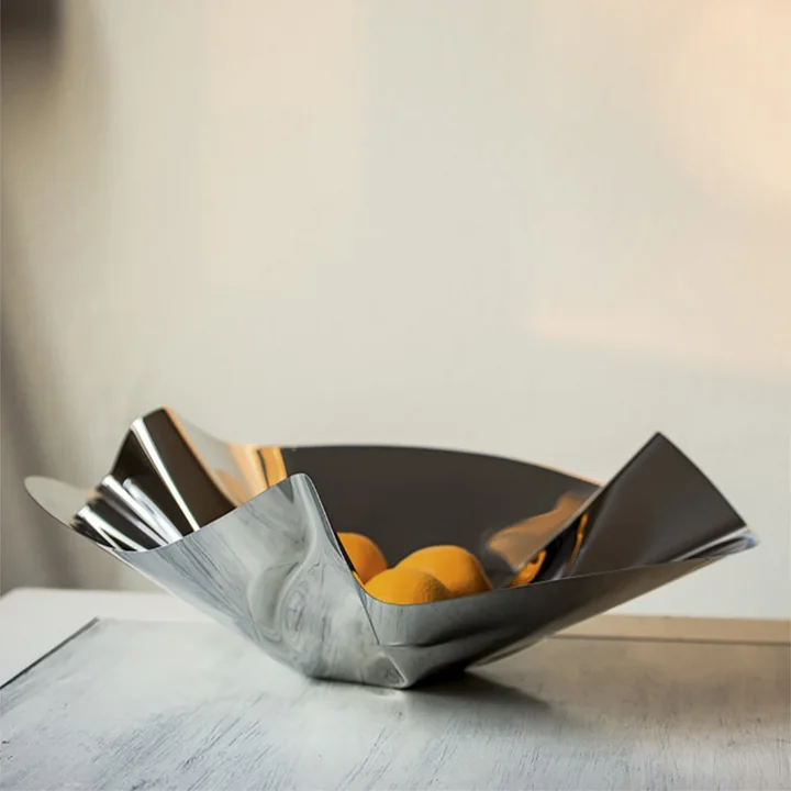 Margarethe bowl XL, stainless steel by Philippi with fruit