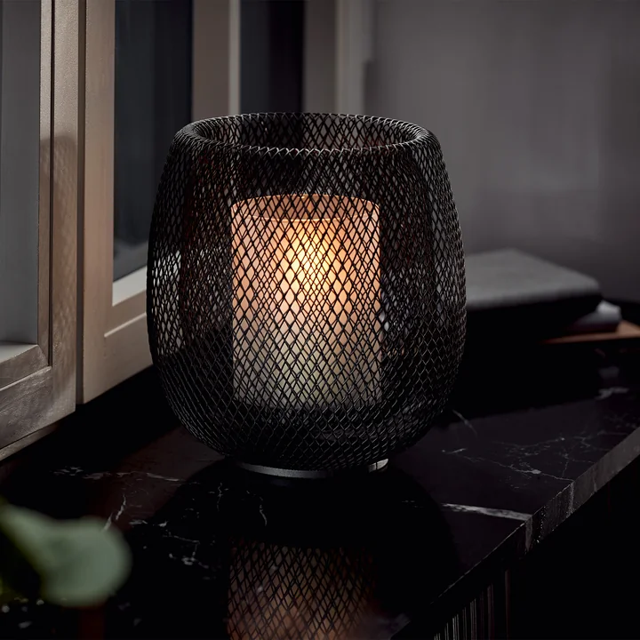 Mesh Lantern, black by Philippi