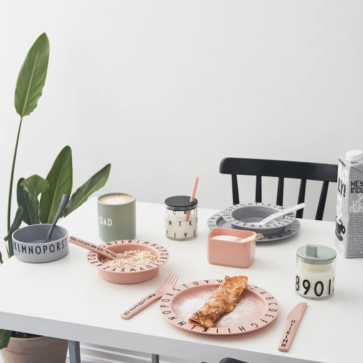 Drinking glasses, mugs and cutlery from Design Letters