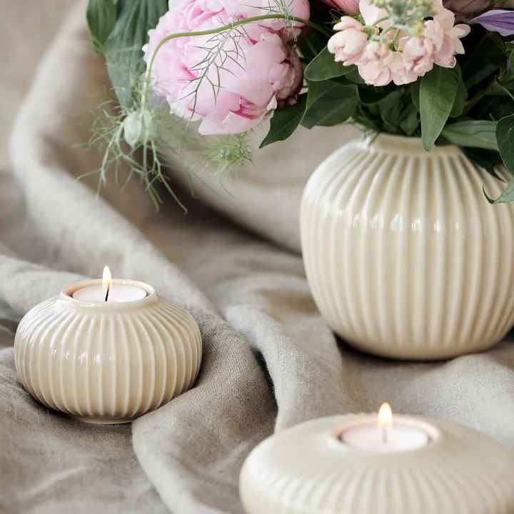 Hammershøi Tealight holder and vase from Kähler Design
