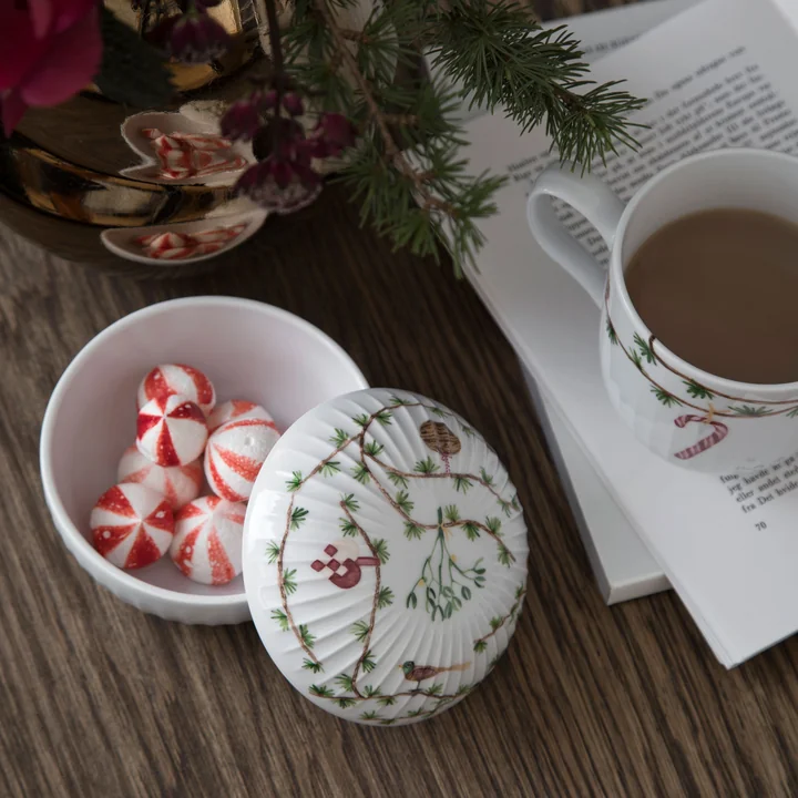 Hammershøi Bonbonniere Christmas by Kähler Design in white with decoration