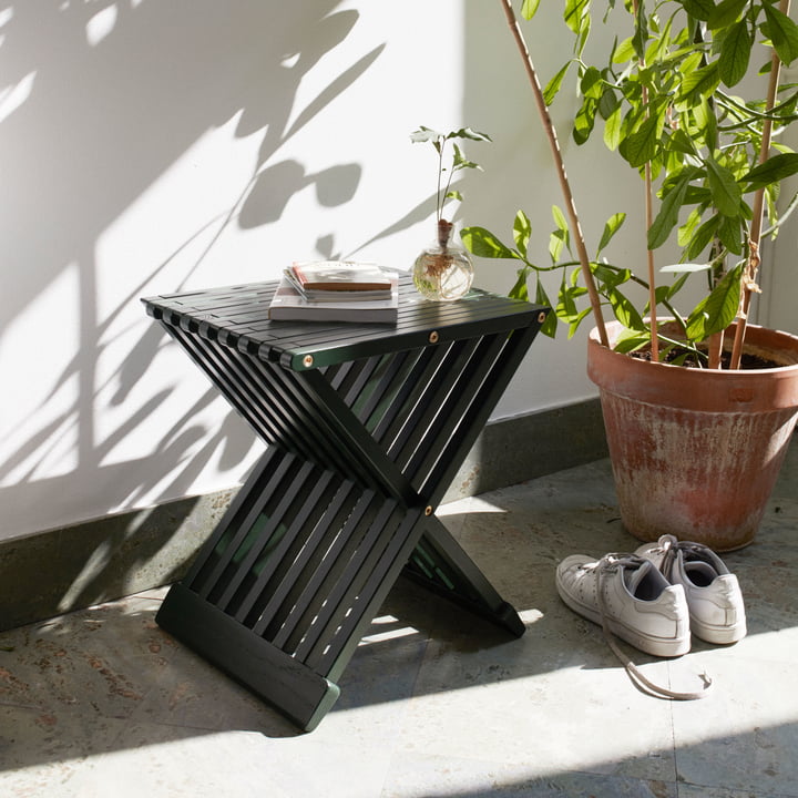 Fionia Folding stool by Skagerak in hunter green (Limited Edition)