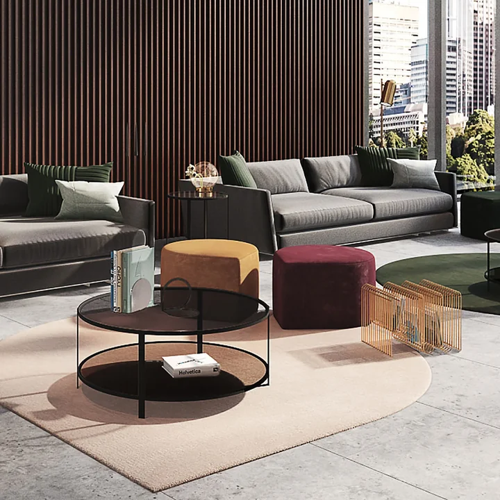 Fumi coffee table Ø 90 x H 37 cm from AYTM in black