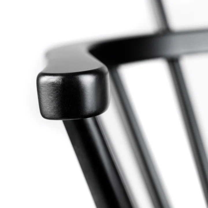 J52B Armchair, black beech by FDB Møbler in detail