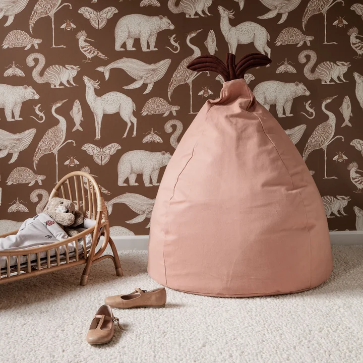 Pear beanbag from Ferm Living in dusty rose