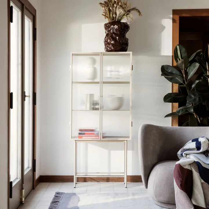 Haze showcase from Ferm Living in glass / cashmere