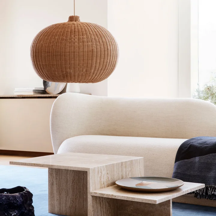 Woven rattan lamp Belly by Ferm Living in nature