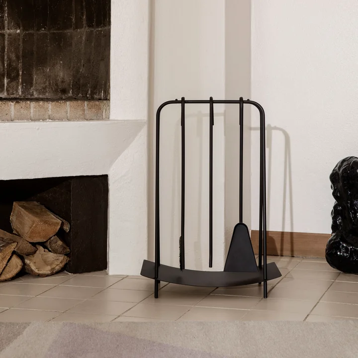 Port fireplace cutlery from Ferm Living in black