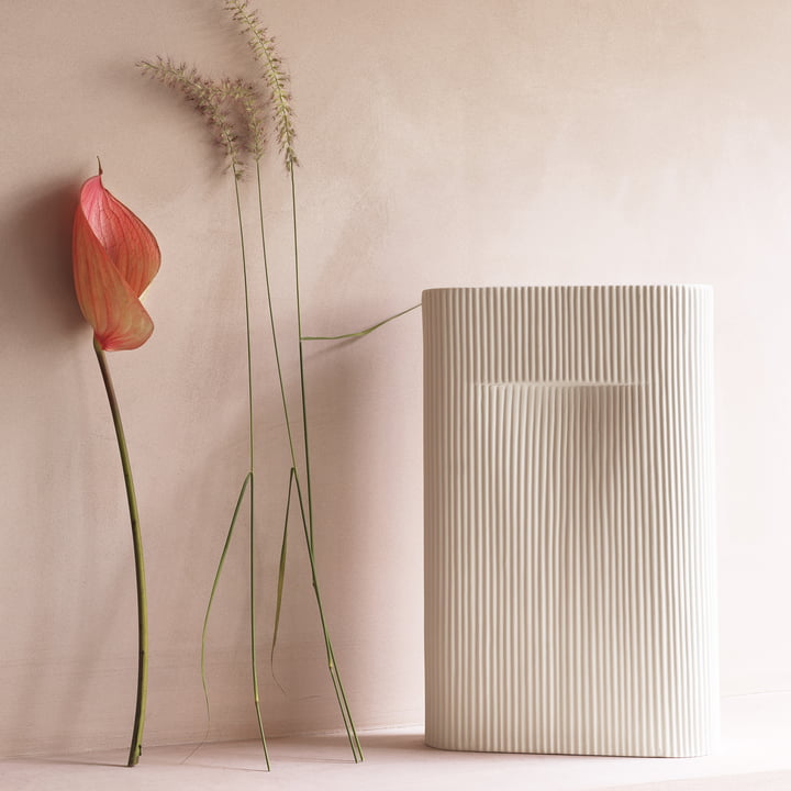 Ridge Vase from Muuto in off-white