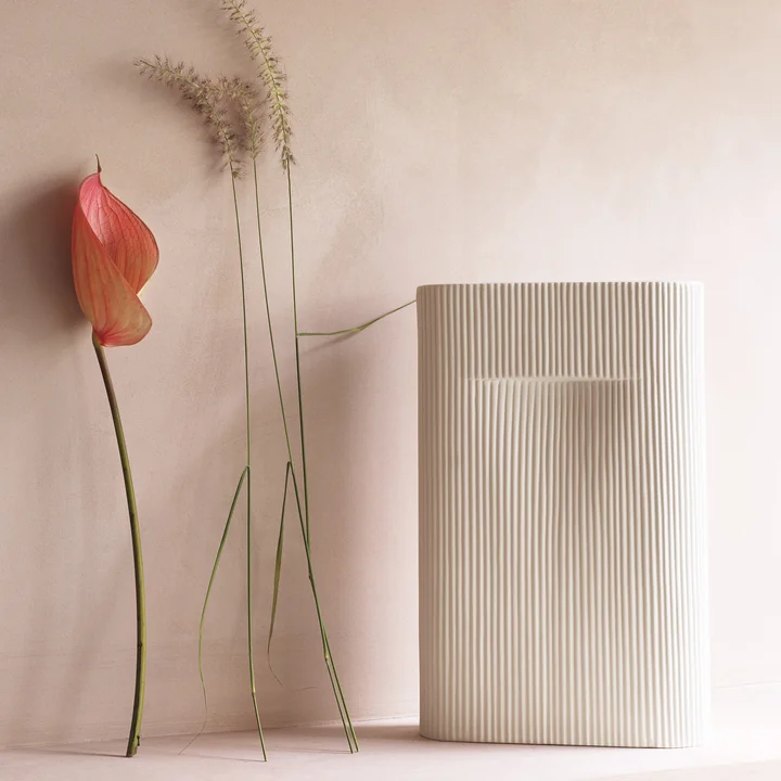Ridge Vase from Muuto in off-white