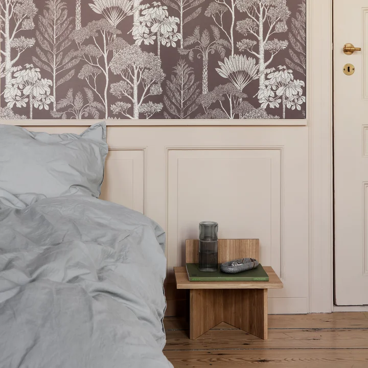 Oblique stool/ shelf from Ferm Living in oak matt lacquered