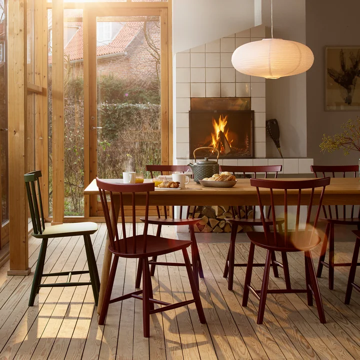 J46 Chair from FDB Møbler at the dining table