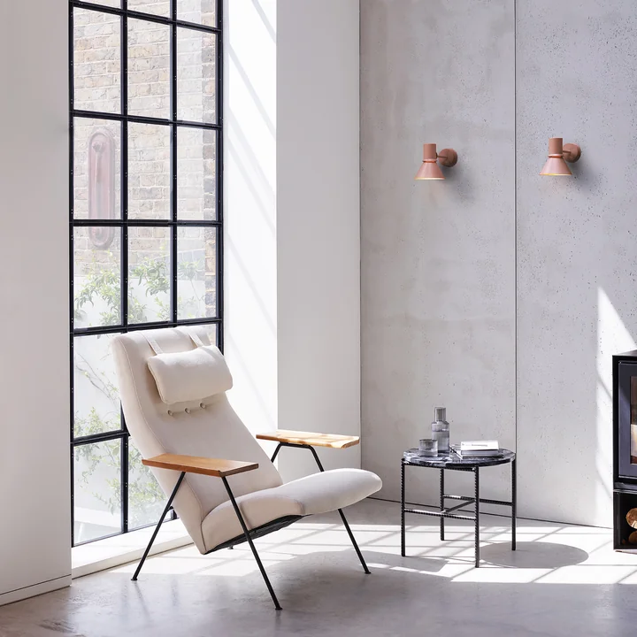 Type 80 Wall Lamp, Rose Pink by Anglepoise in Living Room