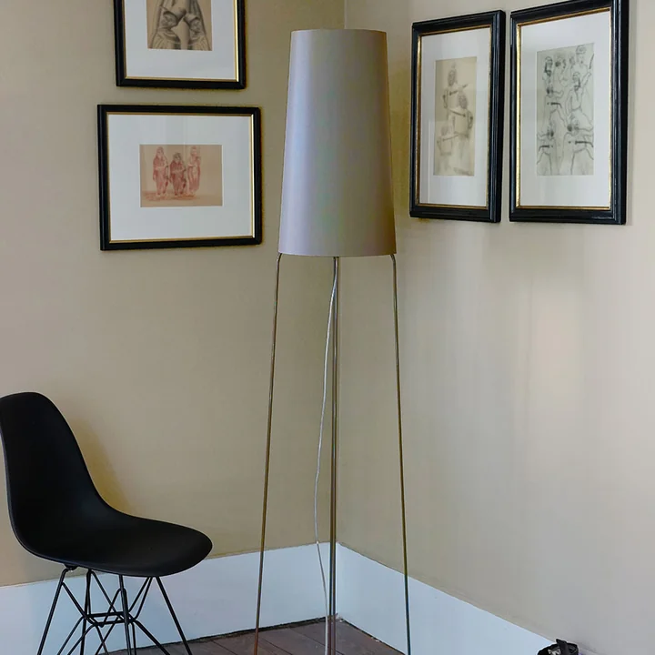 Slimsophie floor lamp with LED dimmer by frauMaier in grey (RAL 7047)
