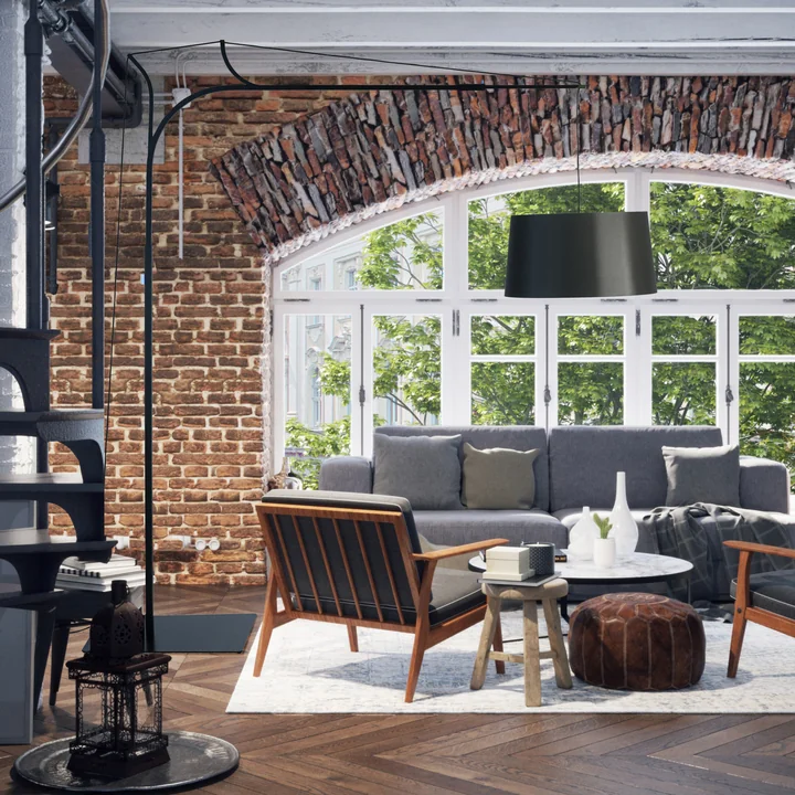 Tina floor lamp by frauMaier in black