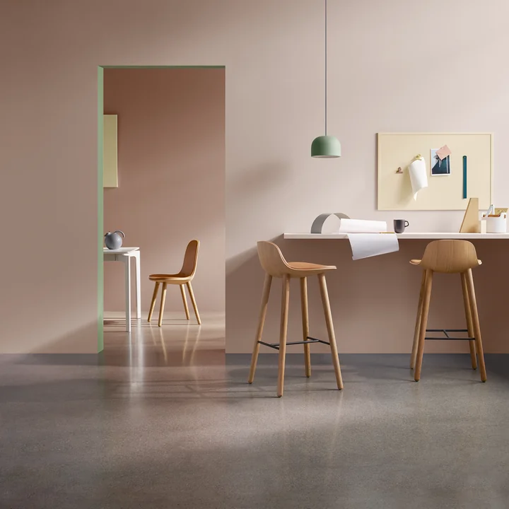Eva Solo Abalone bar stool and dining chair from Eva Solo in natural oak / cognac
