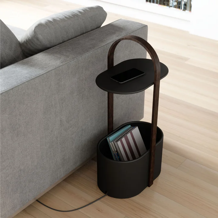 Bellwood Side table from Umbra in walnut / black