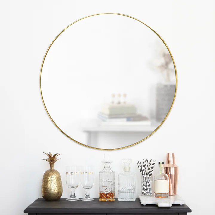 Hubba mirror Ø 86 cm from Umbra in brass