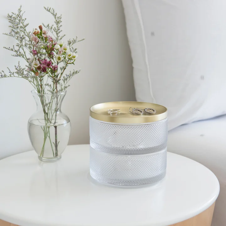 Tesora Storage of Umbra in brass / glass