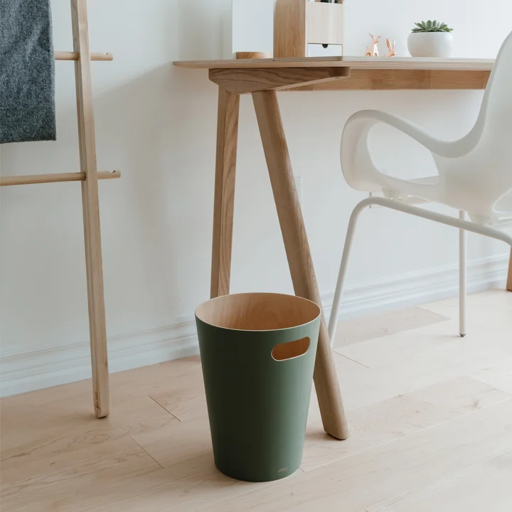 Woodrow wastebasket from Umbra in spruce